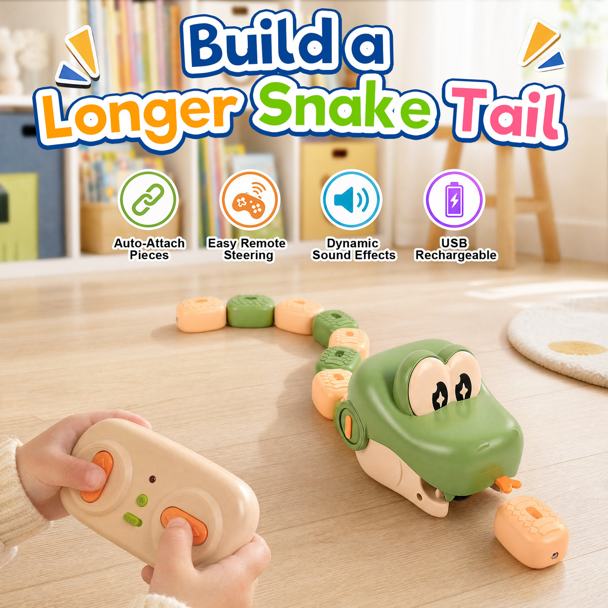 Remote Control Growing Snake Game for Kids